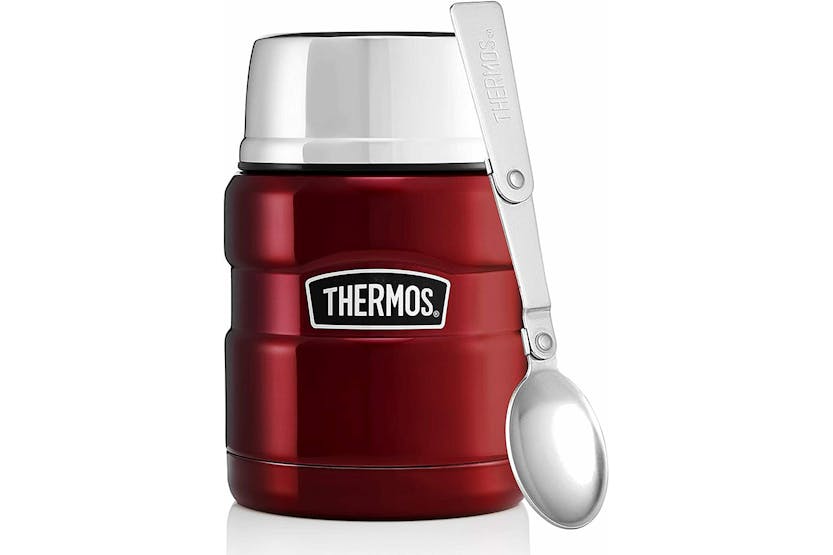 Thermos 470ml Stainless King Food Flask with Spoon | Red Thermos 470ml Stainless King Food Flask with Spoon | Red
