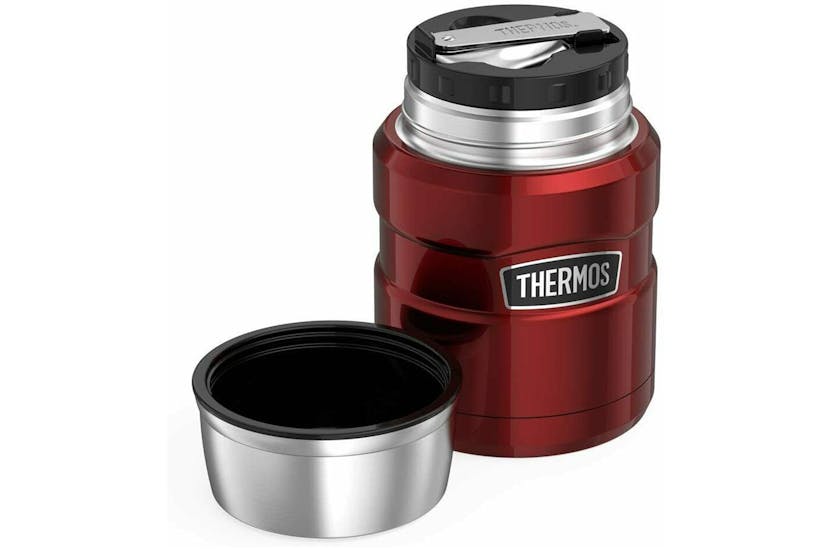 Thermos 470ml Stainless King Food Flask with Spoon | Red Thermos 470ml Stainless King Food Flask with Spoon | Red