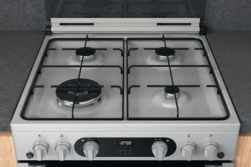 Hotpoint 60cm Gas Cooker | HDM67G0C2CXU | Inox Hotpoint 60cm Gas Cooker | HDM67G0C2CXU | Inox