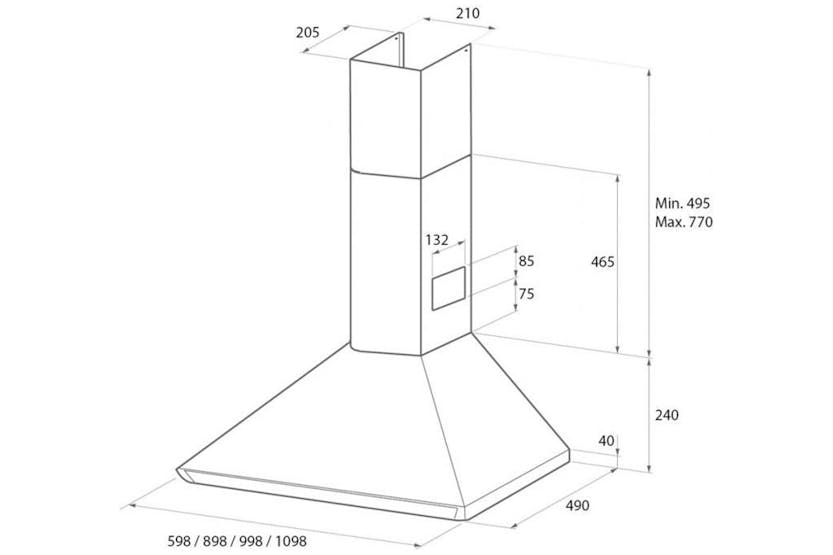 Rangemaster 90cm Classic Chimney Hood | CLAHDC90BC Rangemaster 90cm Classic Chimney Hood | CLAHDC90BC