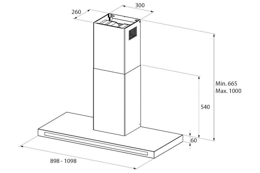 Rangemaster 110cm Hi-Lite Flat Chimney Hood | HLTHDS110SL Rangemaster 110cm Hi-Lite Flat Chimney Hood | HLTHDS110SL