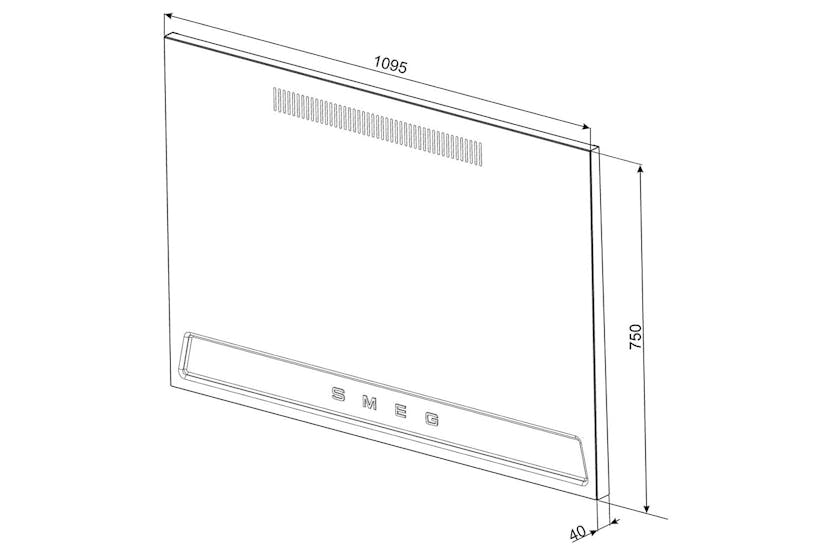 Smeg 110cm Splashback | Black Smeg 110cm Splashback | Black