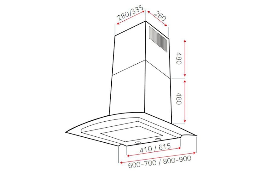 Luxair 60cm Curved Artis Cooker Hood | LA60ARTIS-CVDSS | Stainless Steel Luxair 60cm Curved Artis Cooker Hood | LA60ARTIS-CVDSS | Stainless Steel