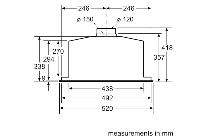 Siemens iQ500 52cm Canopy Cooker Hood | LB57574GB