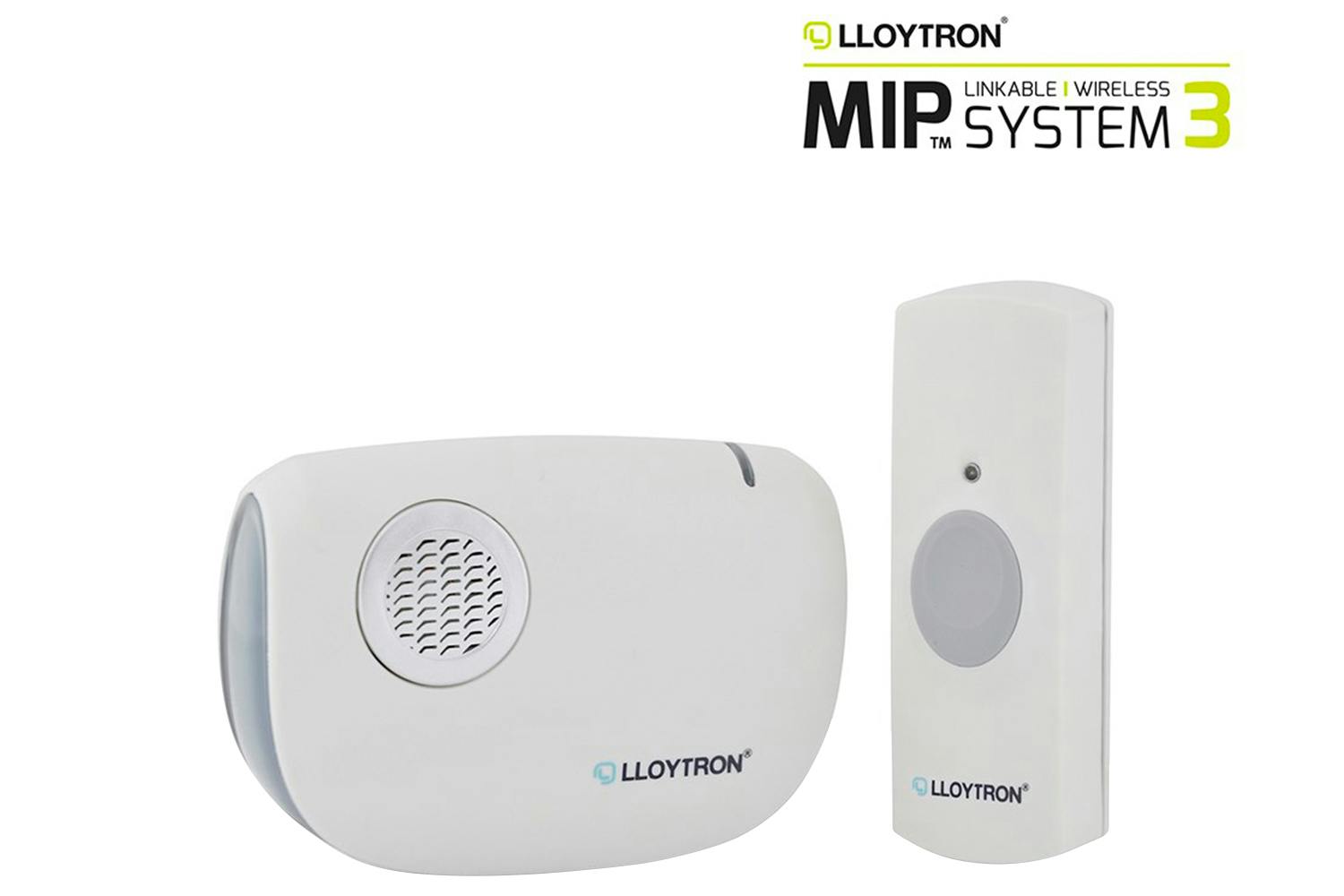 Lloytron MIP3 Ding Dong Battery Operated Door Chime Kit | White