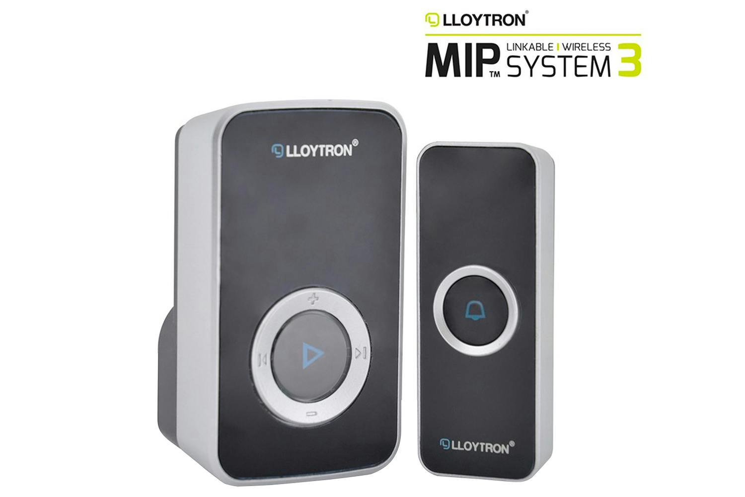 Lloytron MIP3 32 Melody Plugin Premium Door Chime Kit | Black