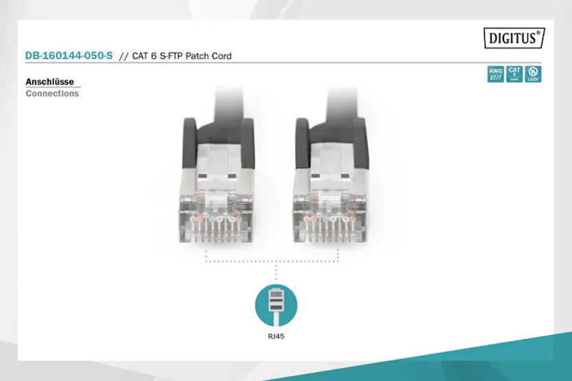 Digitus Category 6 Patch Cable | 5.0m Digitus Category 6 Patch Cable | 5.0m