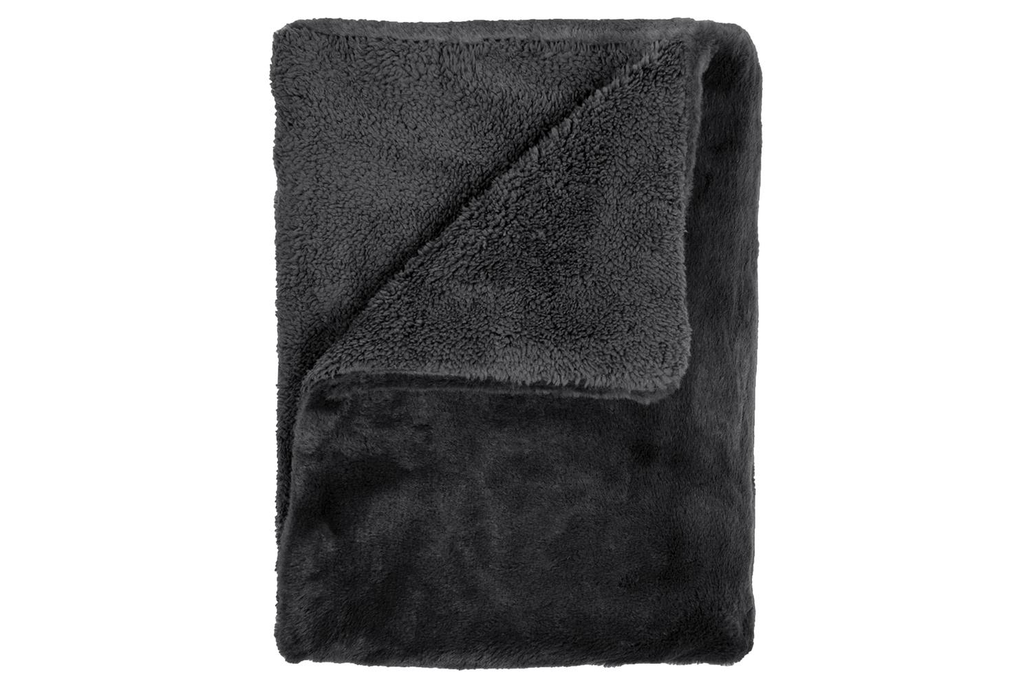 Luxury Faux Fur Throw | Dark Grey | 130 x 170 cm