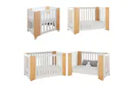 Cocoon Evoluer 4 in 1 Crib, Cot Bed, Toddler Bed & Sofa | White & Natural Cocoon Evoluer 4 in 1 Crib, Cot Bed, Toddler Bed & Sofa | White & Natural