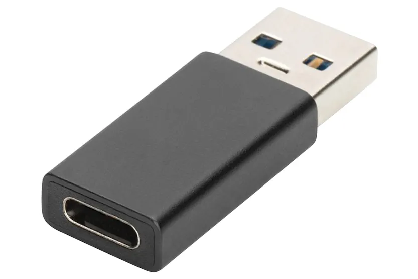Digitus USB Type-A to Type-C Adaptor | Black Digitus USB Type-A to Type-C Adaptor | Black