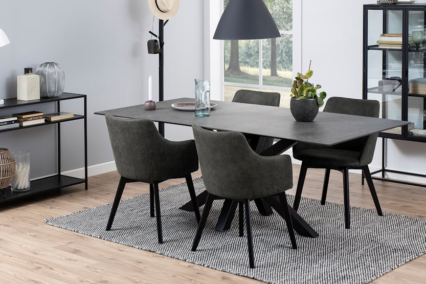 Harlie Rectangular Dining Table | 160 Cm | Black Harlie Rectangular Dining Table | 160 Cm | Black