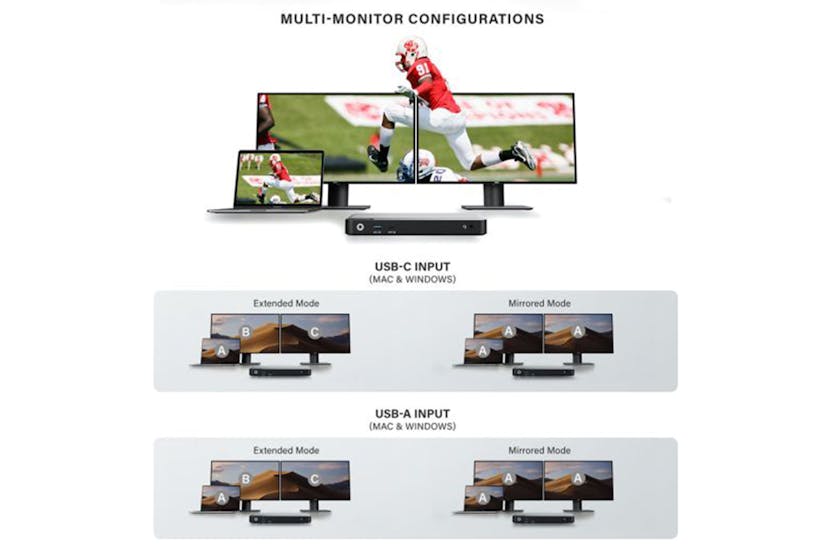 Alogic Universal DX2 Dual 4K Display Docking Station with 65W Power Delivery | Space Grey/Black Alogic Universal DX2 Dual 4K Display Docking Station with 65W Power Delivery | Space Grey/Black