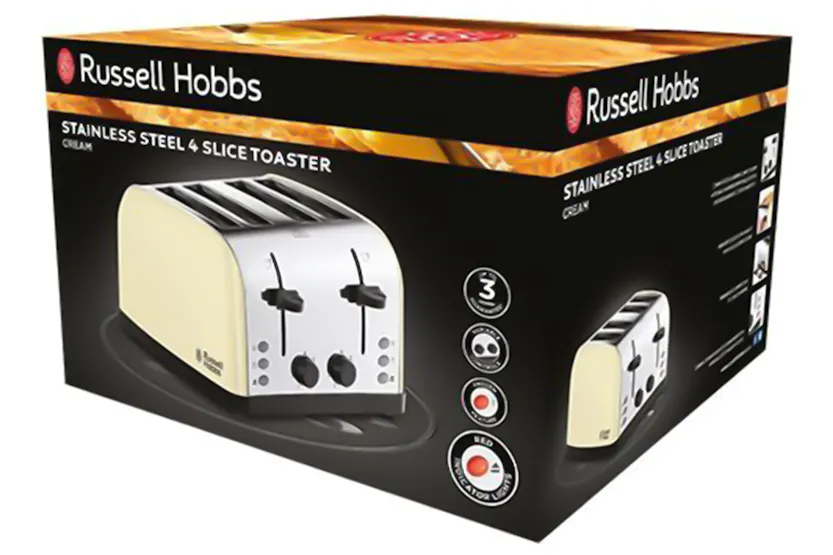 Russell Hobbs 4 Slice Toaster | 28363 | Cream Russell Hobbs 4 Slice Toaster | 28363 | Cream