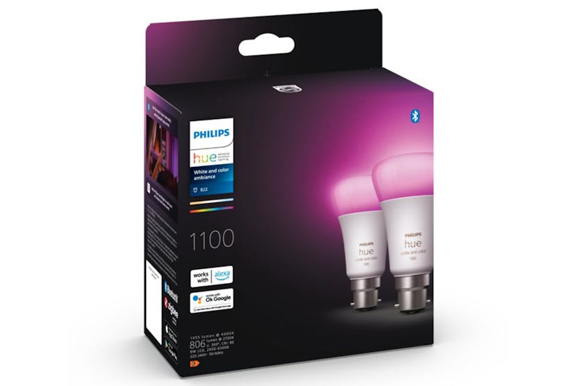 Philips Hue B22 Smart LED Bulbs | 2 Pack Philips Hue B22 Smart LED Bulbs | 2 Pack