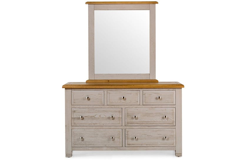 Lancaster Dresser Mirror | Aged Grey/Oak | 85 x 95 cm Lancaster Dresser Mirror | Aged Grey/Oak | 85 x 95 cm