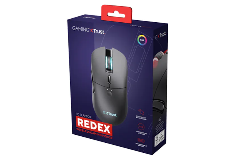 Trust GXT 980 Redex Rechargeable Wireless Gaming Mouse | Black Trust GXT 980 Redex Rechargeable Wireless Gaming Mouse | Black