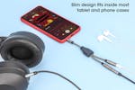 Manhattan Stereo Audio Aux Headphone Y-Splitter Cable | Black/Silver