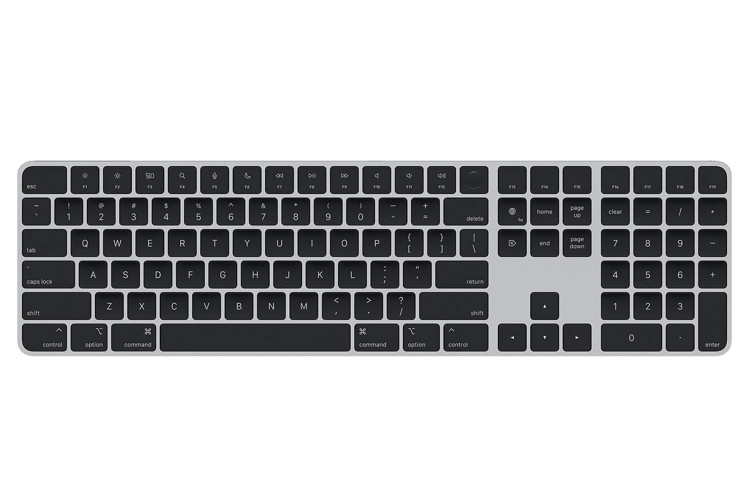 Apple Magic British English Keyboard with Touch ID and Numeric Keypad | Black Keys