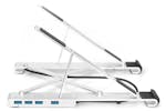 Digitus Variable Notebook Stand with Integrated USB-C Hub with 5 Port | Silver Digitus Variable Notebook Stand with Integrated USB-C Hub with 5 Port | Silver