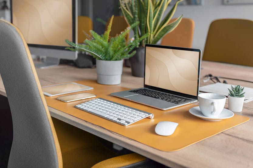 Digitus 90 x 43cm Desk Pad / Mouse Pad | Blue / Brown Digitus 90 x 43cm Desk Pad / Mouse Pad | Blue / Brown