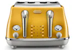 De'Longhi Icona Vintage 4 Slice Toaster | CTOT4003Y | Yellow De'Longhi Icona Vintage 4 Slice Toaster | CTOT4003Y | Yellow
