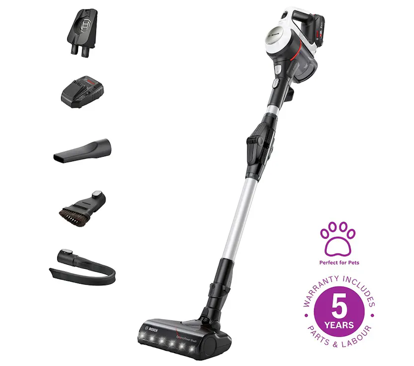 Bosch Rechargeable Unlimited 7 Vacuum Cleaner | BCS712GB | White Bosch Rechargeable Unlimited 7 Vacuum Cleaner | BCS712GB | White