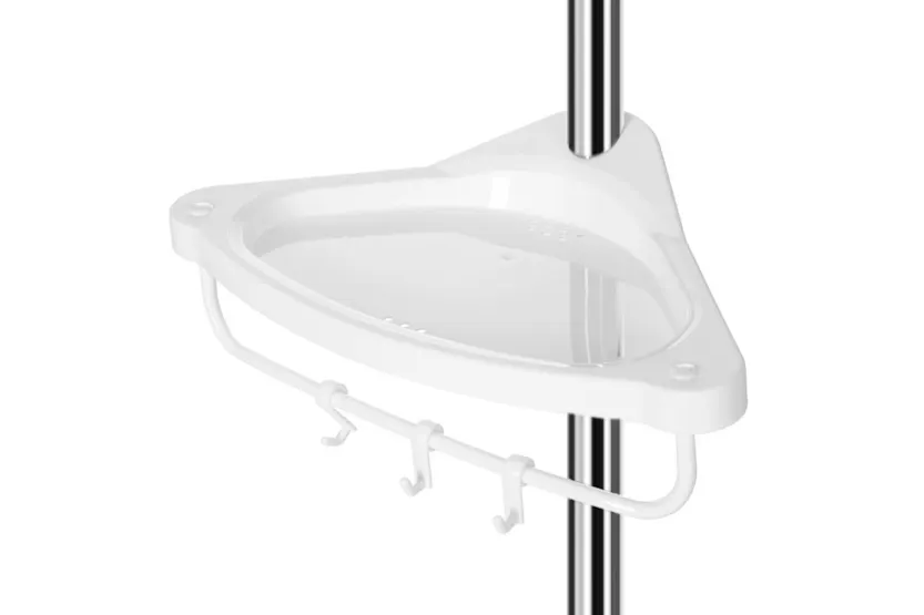 Songmics Tension Corner Shower Caddy | White & Silver Songmics Tension Corner Shower Caddy | White & Silver