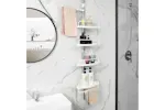 Songmics Tension Corner Shower Caddy | White & Silver Songmics Tension Corner Shower Caddy | White & Silver