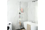 Songmics Tension Corner Shower Caddy | White & Silver Songmics Tension Corner Shower Caddy | White & Silver