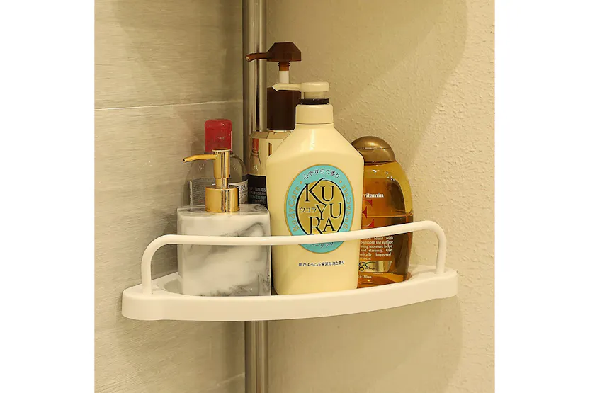 Songmics Tension Corner Shower Caddy | White & Silver Songmics Tension Corner Shower Caddy | White & Silver