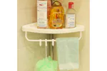 Songmics Tension Corner Shower Caddy | White & Silver Songmics Tension Corner Shower Caddy | White & Silver