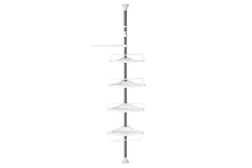 Songmics Tension Corner Shower Caddy | White & Silver Songmics Tension Corner Shower Caddy | White & Silver