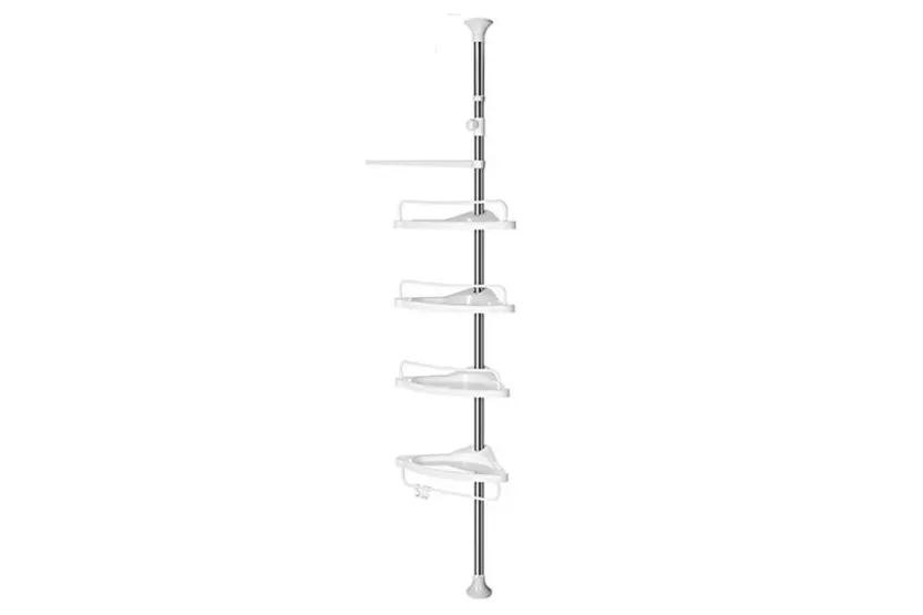Songmics Tension Corner Shower Caddy | White & Silver Songmics Tension Corner Shower Caddy | White & Silver