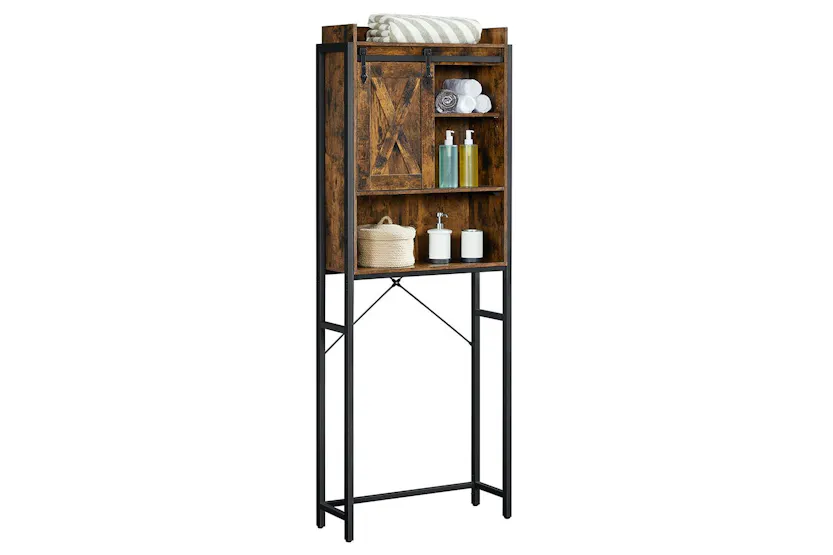 Vasagle Over-The-Toilet Oraganizer Rack | Rustic Brown & Black Vasagle Over-The-Toilet Oraganizer Rack | Rustic Brown & Black