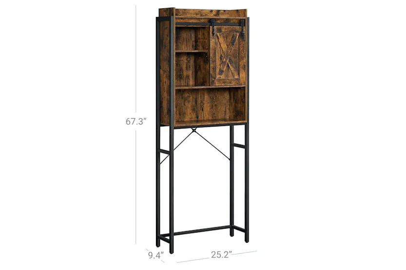 Vasagle Over-The-Toilet Oraganizer Rack | Rustic Brown & Black Vasagle Over-The-Toilet Oraganizer Rack | Rustic Brown & Black