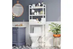 Songmics Adjustable Shelves Bathroom Organizer | White Songmics Adjustable Shelves Bathroom Organizer | White