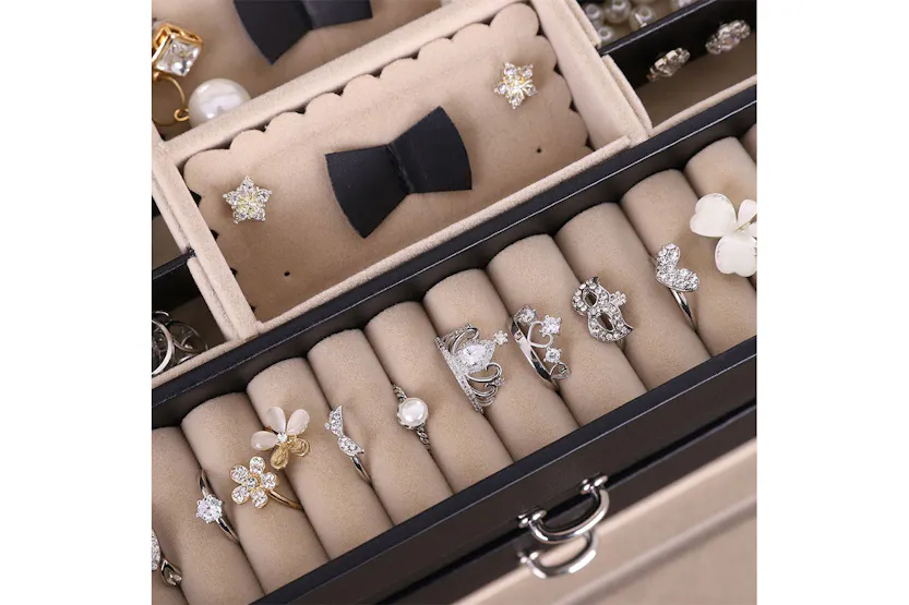 Songmics Side Open Jewelry Organizer | Black Songmics Side Open Jewelry Organizer | Black