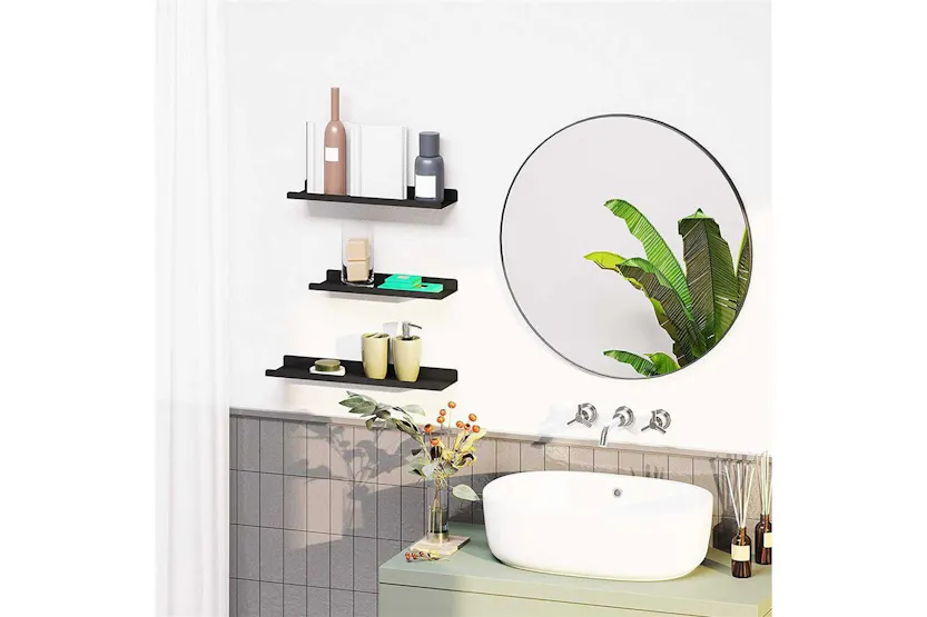 Songmics 3 Wall Shelves Set | Black Songmics 3 Wall Shelves Set | Black