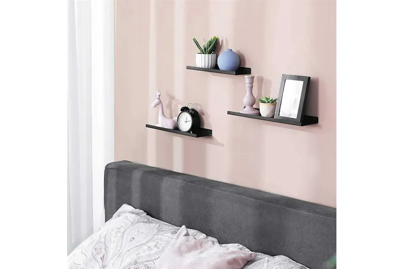 Songmics 3 Wall Shelves Set | Black Songmics 3 Wall Shelves Set | Black