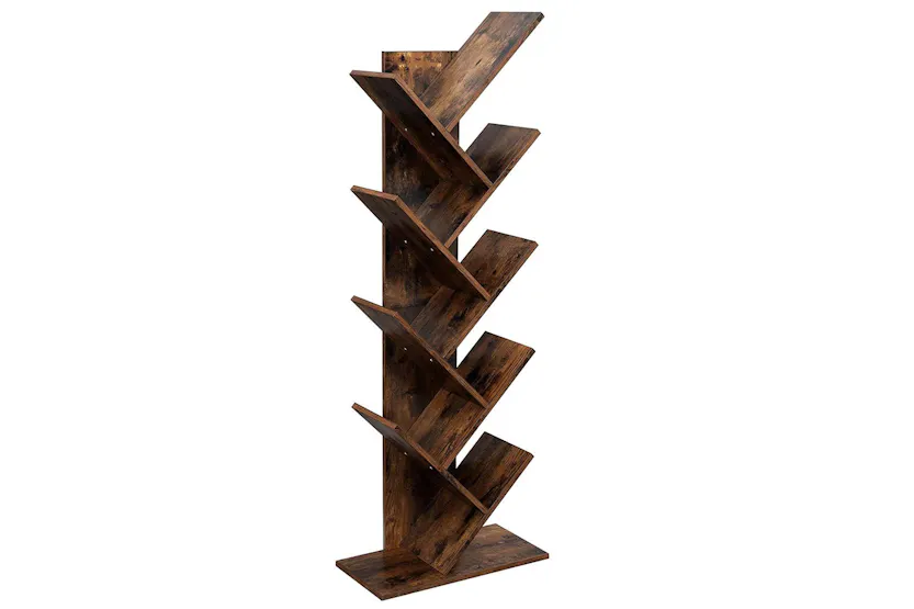 Vasagle Tree-shaped Standing Wooden Bookshelf | Rustic Brown Vasagle Tree-shaped Standing Wooden Bookshelf | Rustic Brown