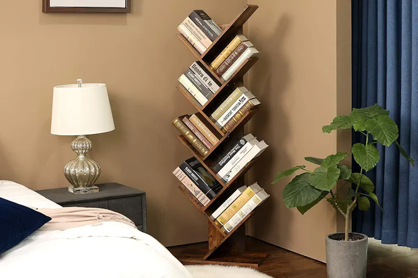 Vasagle Tree-shaped Standing Wooden Bookshelf | Rustic Brown Vasagle Tree-shaped Standing Wooden Bookshelf | Rustic Brown