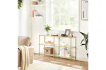 Vasagle 3 Tier Glass Console Sofa Table | Gold Vasagle 3 Tier Glass Console Sofa Table | Gold
