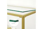 Vasagle 3 Tier Glass Console Sofa Table | Gold Vasagle 3 Tier Glass Console Sofa Table | Gold
