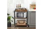 Vasagle Kitchen Serving Cart with Removable Tray | Rustic Brown Vasagle Kitchen Serving Cart with Removable Tray | Rustic Brown