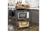 Vasagle Kitchen Serving Cart with Removable Tray | Rustic Brown Vasagle Kitchen Serving Cart with Removable Tray | Rustic Brown