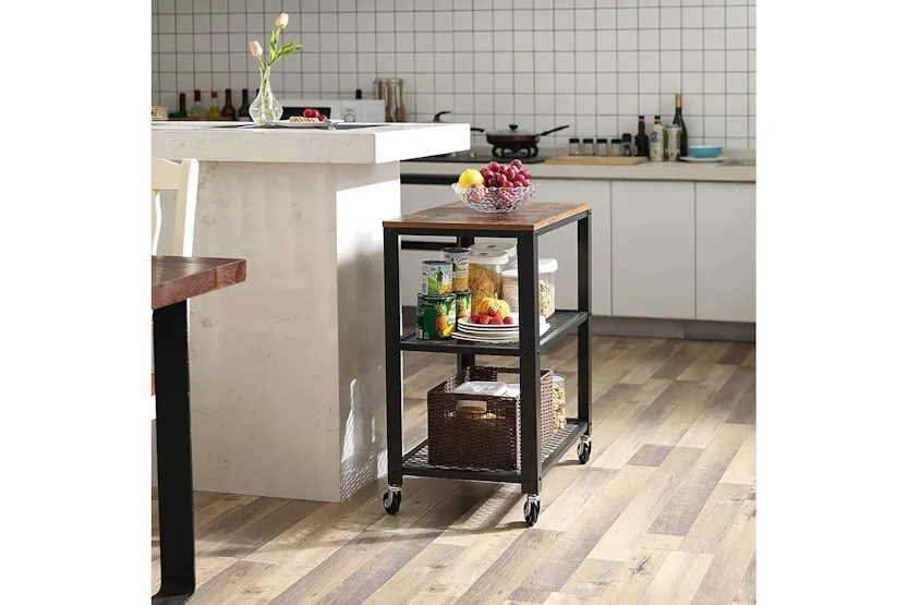Vasagle Industrial Serving Cart with Shelve | Rustic Brown Vasagle Industrial Serving Cart with Shelve | Rustic Brown