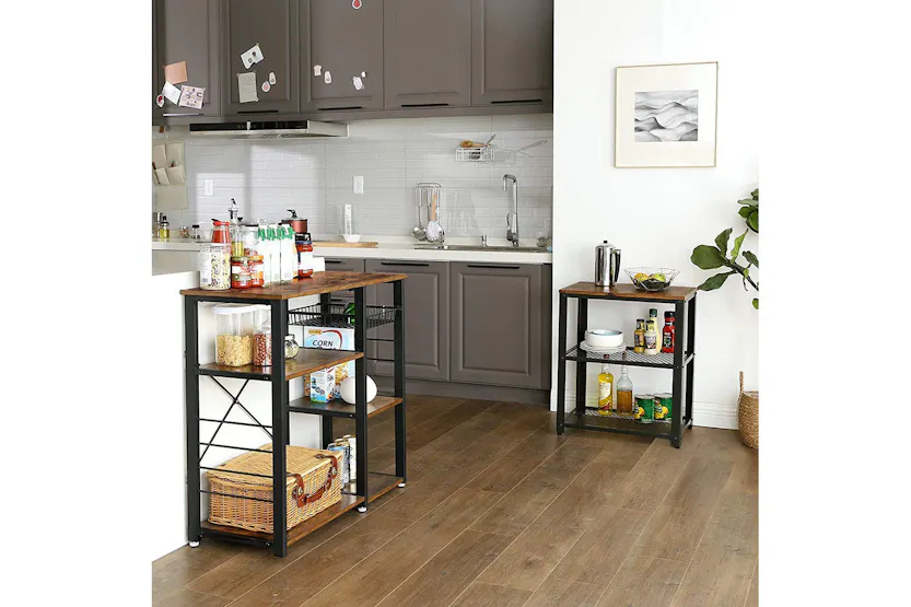 Vasagle Industrial Serving Cart with Shelve | Rustic Brown Vasagle Industrial Serving Cart with Shelve | Rustic Brown