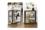 Vasagle Industrial Serving Cart with Shelve | Rustic Brown Vasagle Industrial Serving Cart with Shelve | Rustic Brown