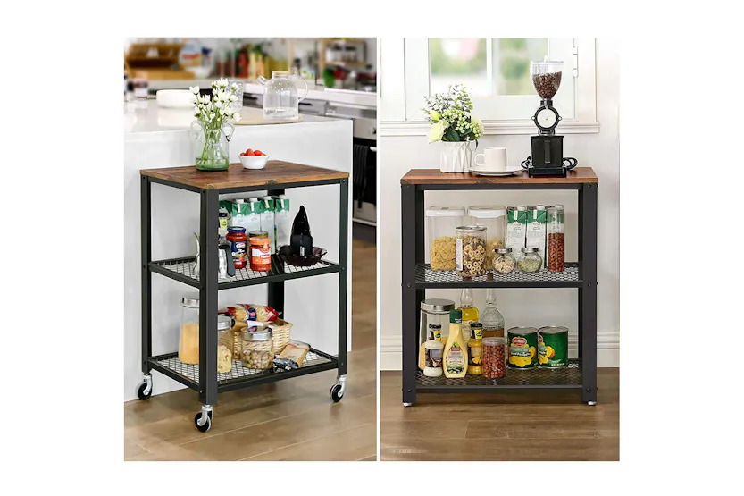 Vasagle Industrial Serving Cart with Shelve | Rustic Brown Vasagle Industrial Serving Cart with Shelve | Rustic Brown