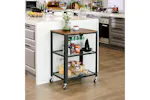 Vasagle Industrial Serving Cart with Shelve | Rustic Brown Vasagle Industrial Serving Cart with Shelve | Rustic Brown